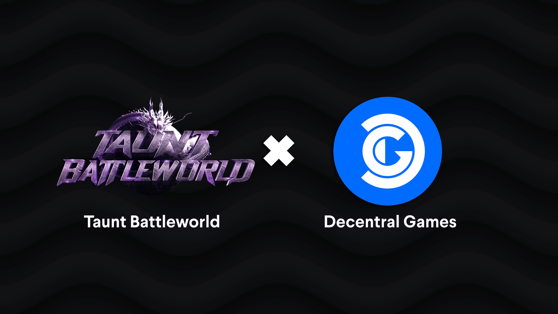Taunt Battleworld and Decentral Games logos