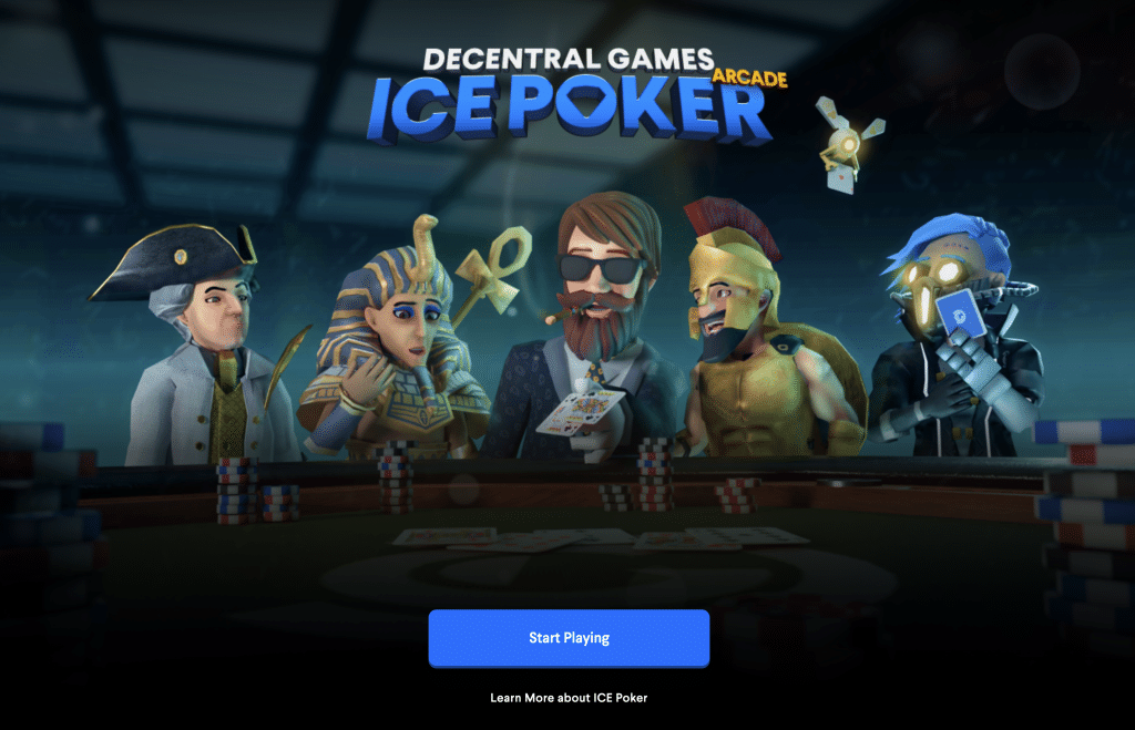 ICE Poker Arcade sign-in screen