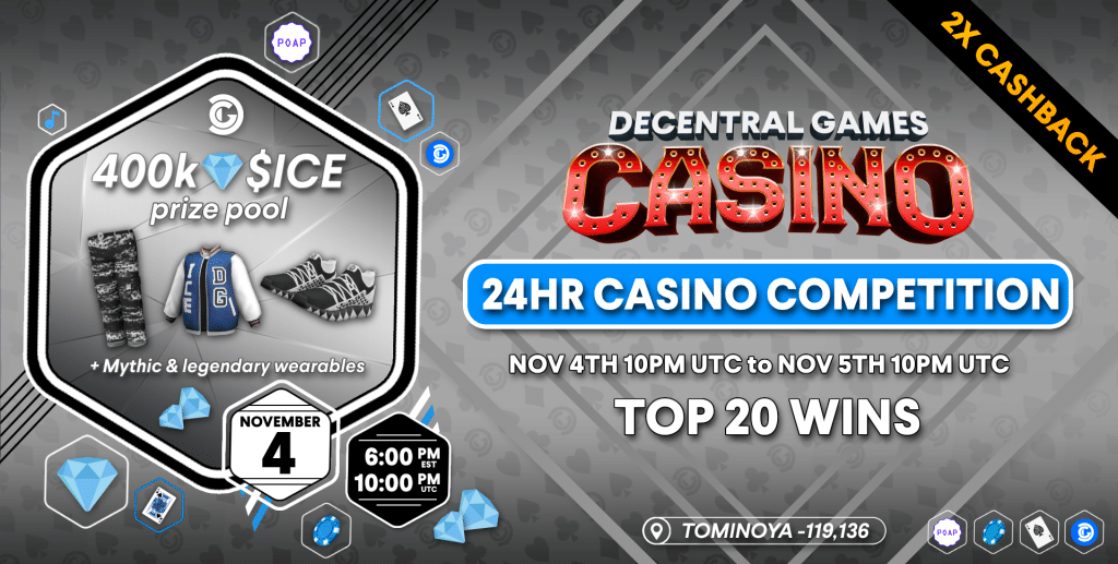 Decentral Games 24-Hour Casino Competition event