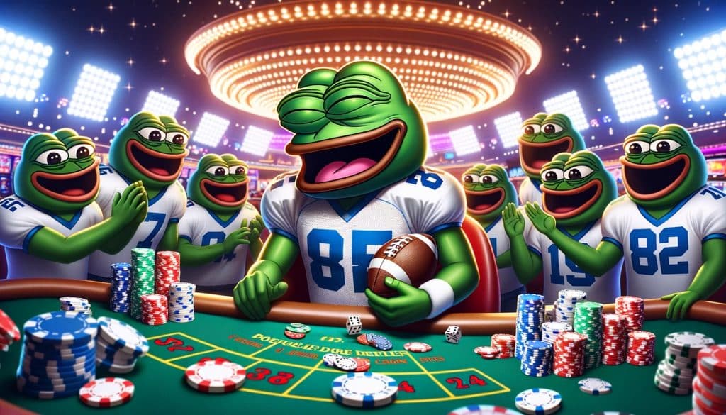 Pepe football players at a casino