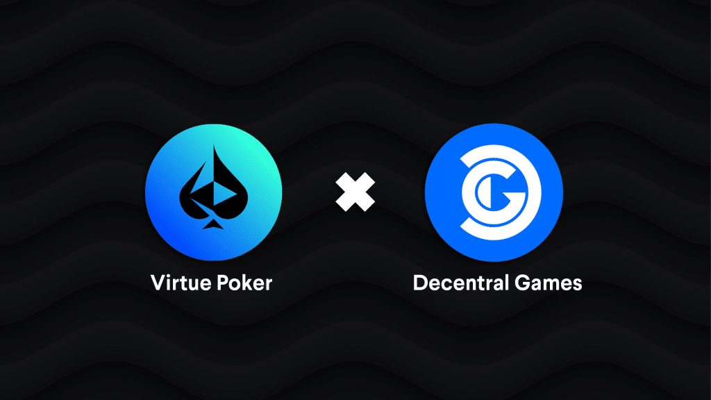 Virtue Poker and Decentral Games logos