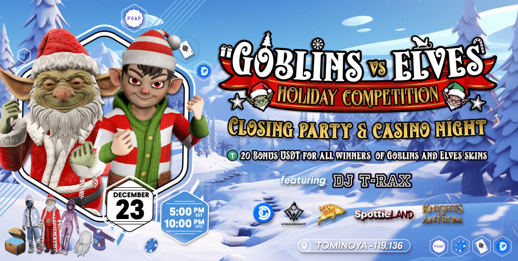 Decentral Games Holiday Casino Night flyer