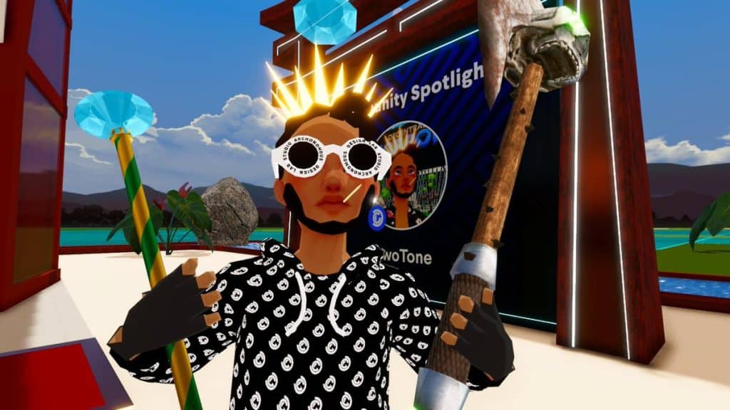 TwoTone's Decentraland avatar in the DG Casino